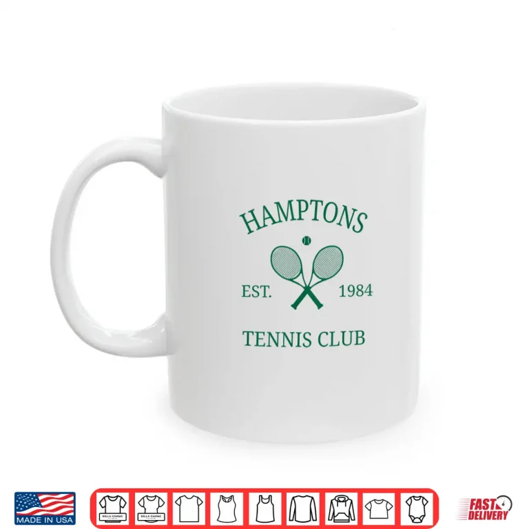 Mug Hamptons Athletics Club Tennis Racquet Prep Vintage NY Shirt