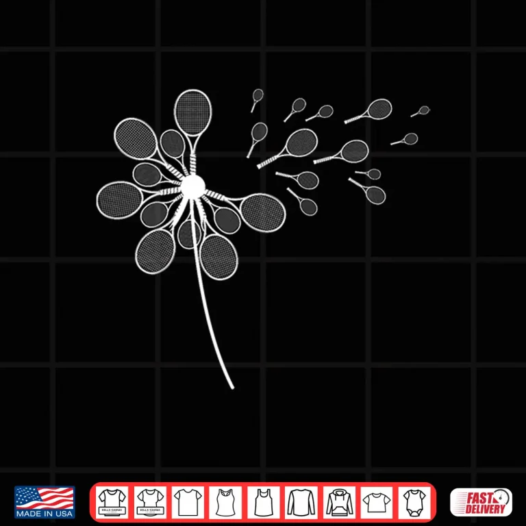 Design Dandelion Racket Tennis Player Professional Aesthetic Shirt