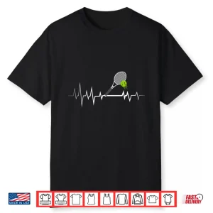 Heartbeat Design Tennis Sports Lover Professional Graphic Shirt