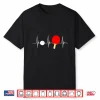 Paddle Heartbeat Ekg Pulse Ping Pong Table Tennis Graphic Shirt