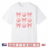 Parent Sibling Coquette Bows Tennis Cute Pink Aesthetic Shirt