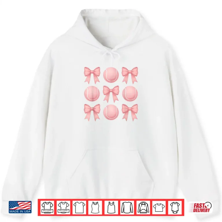 Hoodie Parent Sibling Coquette Bows Tennis Cute Pink Aesthetic Shirt