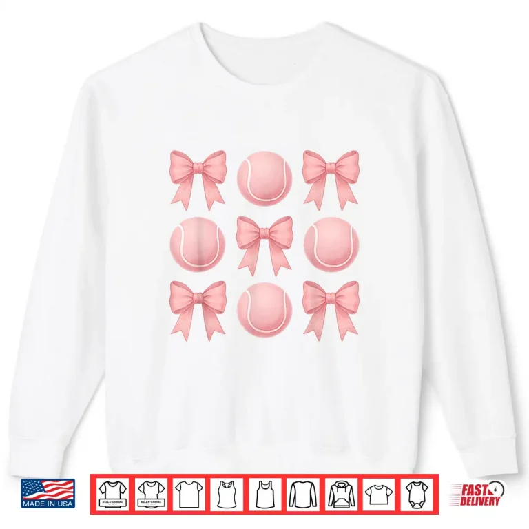 Sweatshirt Parent Sibling Coquette Bows Tennis Cute Pink Aesthetic Shirt