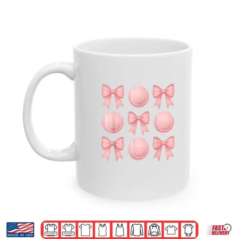 Mug Parent Sibling Coquette Bows Tennis Cute Pink Aesthetic Shirt