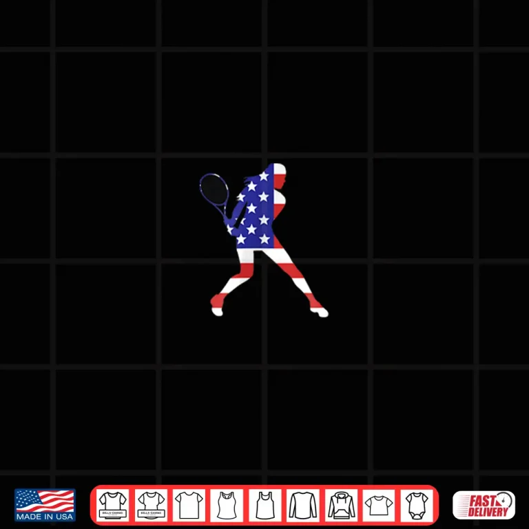 Design Patriotic US Flag Fourth July Tennis Professional Graphic Shirt