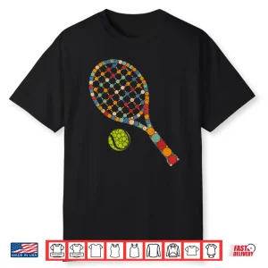 Retro Player Polka Dots Tennis Happy Dot Day Graphic Shirt