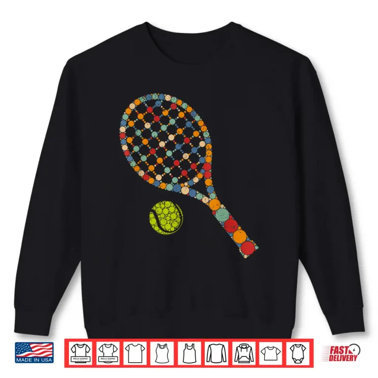 Sweatshirt Retro Player Polka Dots Tennis Happy Dot Day Graphic Shirt