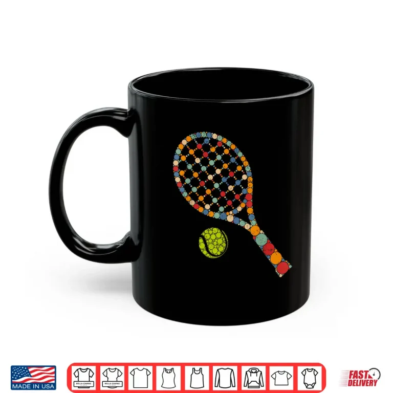 Mug Retro Player Polka Dots Tennis Happy Dot Day Graphic Shirt