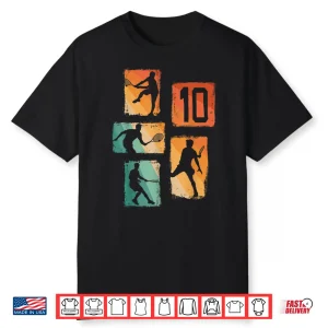 Tenth Birthday Tennis Player Ten Years Old Professional Graphic Shirt