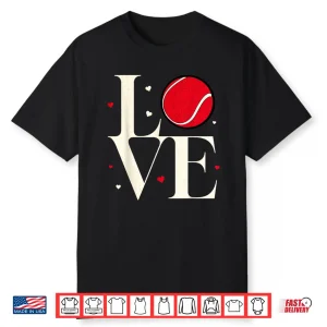 Valentines Day Red Heart Tennis Cute Professional Graphic Shirt