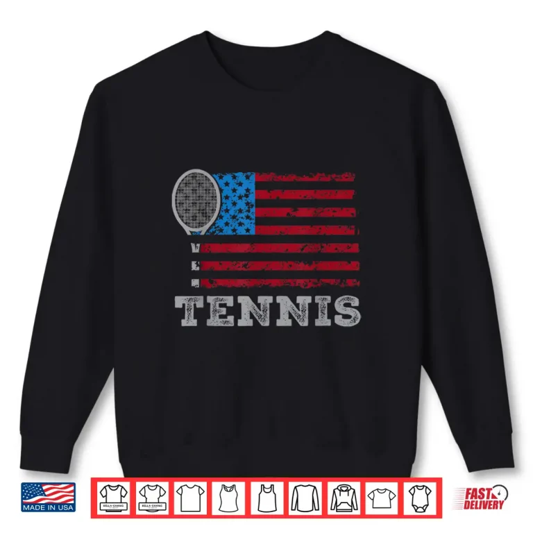 Sweatshirt USA Flag US Team Tennis Lover Team Sport Patriotic Shirt