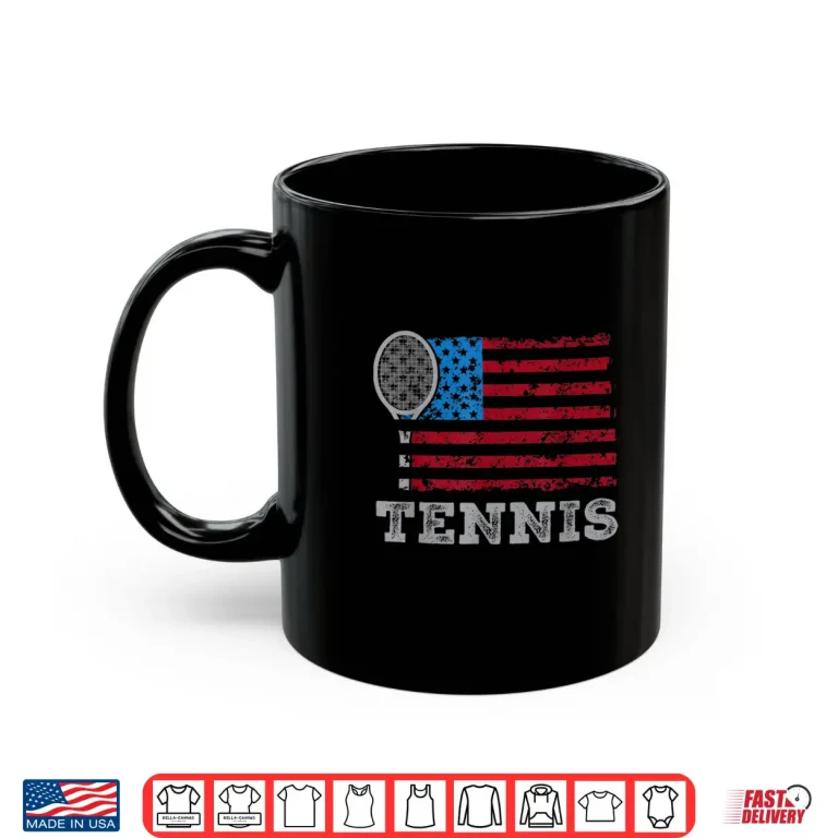 Mug USA Flag US Team Tennis Lover Team Sport Patriotic Shirt
