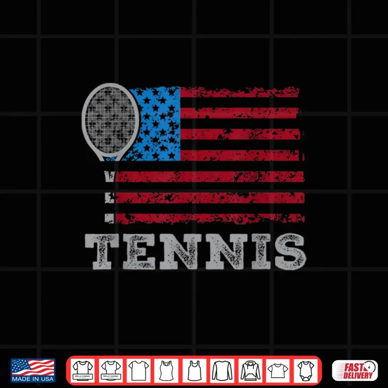 Design USA Flag US Team Tennis Lover Team Sport Patriotic Shirt