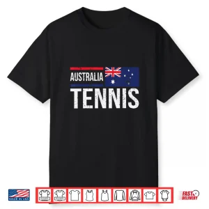 Aussie Flag For Fans Players Australia Tennis Professional Athletic Shirt