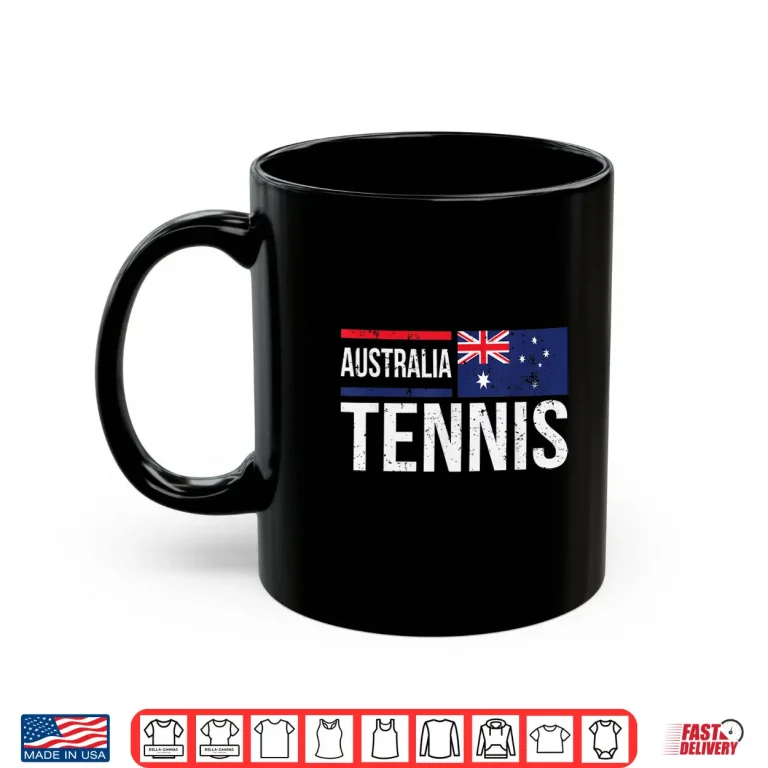 Mug Aussie Flag For Fans Players Australia Tennis Professional Athletic Shirt