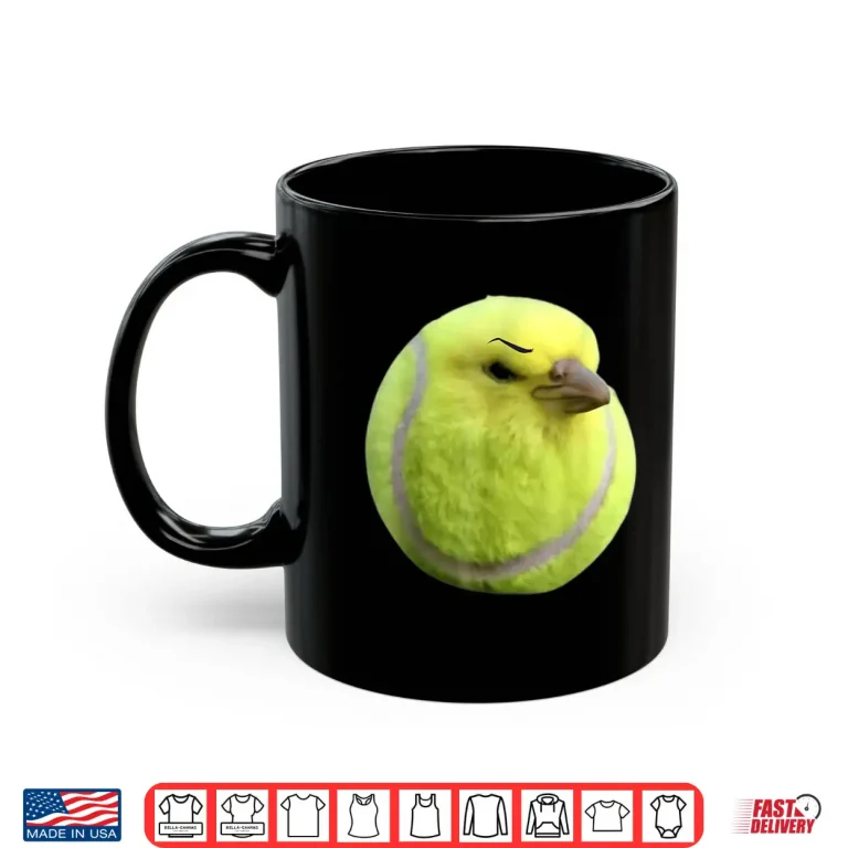 Mug Bird Ball Meme Internet Tennis Brainrot Humor Funny Shirt