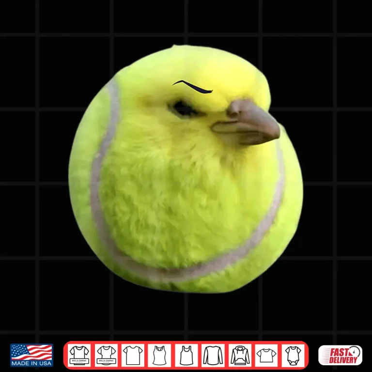 Design Bird Ball Meme Internet Tennis Brainrot Humor Funny Shirt