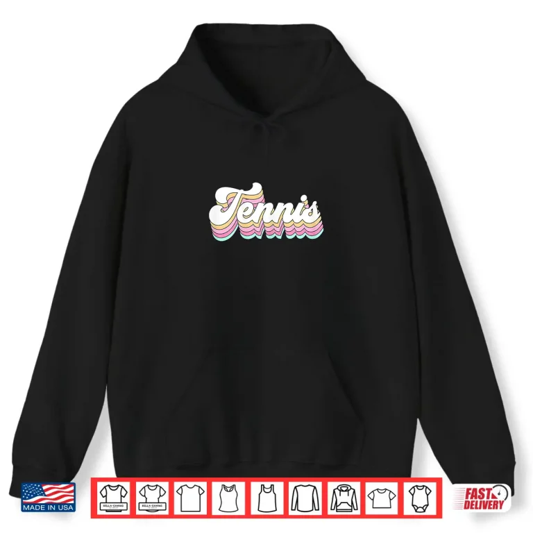 Hoodie Cute Retro Seventies Gift Tennis Player Youth Aesthetic Shirt