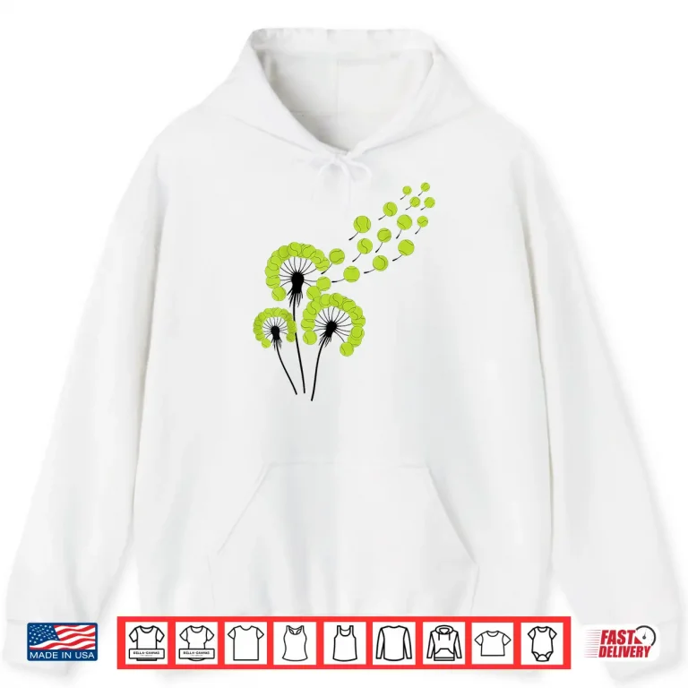 Hoodie Dandelion Ball Design Tennis Player Professional Aesthetic Shirt