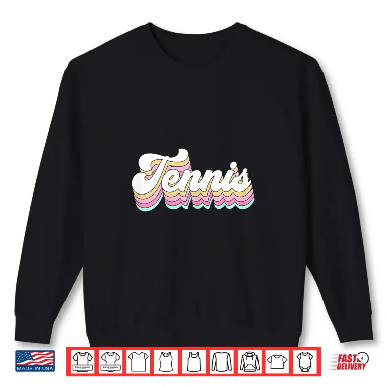 Sweatshirt Cute Retro Seventies Gift Tennis Player Youth Aesthetic Shirt