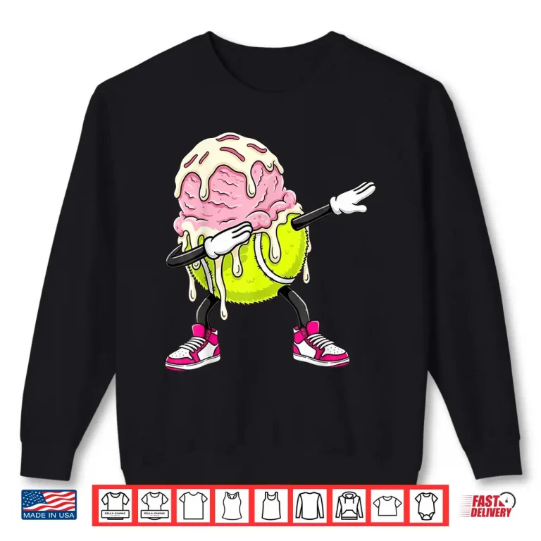 Sweatshirt Dabbing Drip Ice Cream Tennis Youth Athletic Humor Funny Shirt