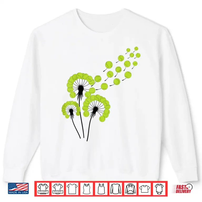 Sweatshirt Dandelion Ball Design Tennis Player Professional Aesthetic Shirt