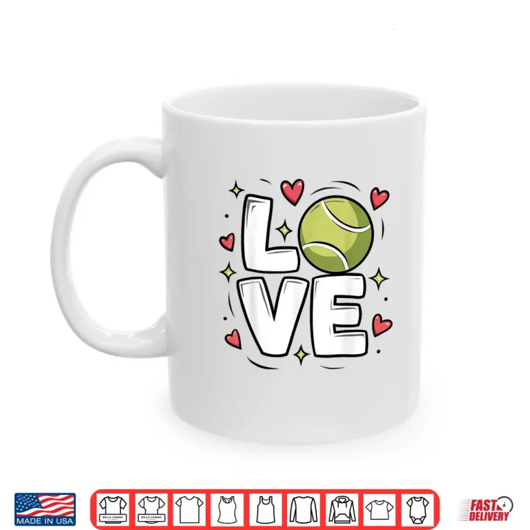 Mug Cute Sports Tennis Player Youth Professional Aesthetic Shirt