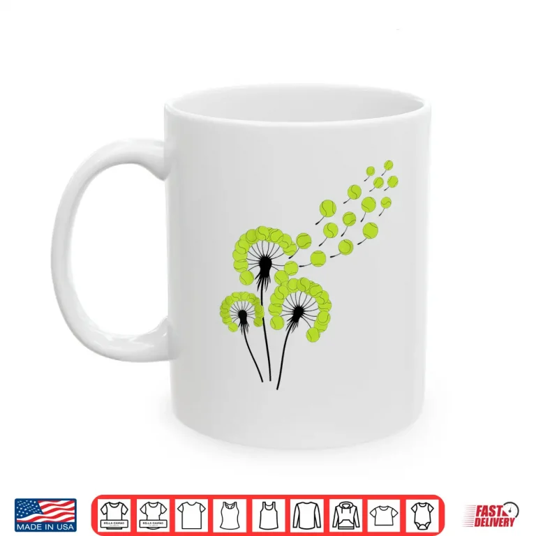 Mug Dandelion Ball Design Tennis Player Professional Aesthetic Shirt