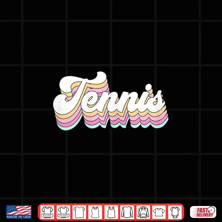 Design Cute Retro Seventies Gift Tennis Player Youth Aesthetic Shirt