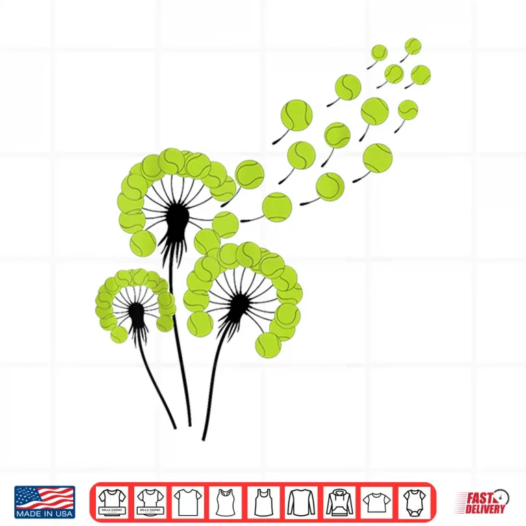 Design Dandelion Ball Design Tennis Player Professional Aesthetic Shirt