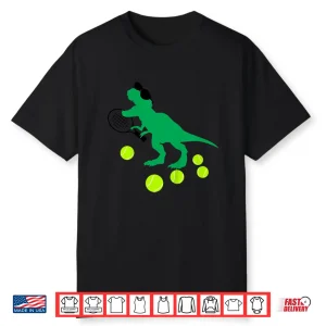 Dinosaur For Toddler And Baby Tennis Dino Lover Graphic Shirt