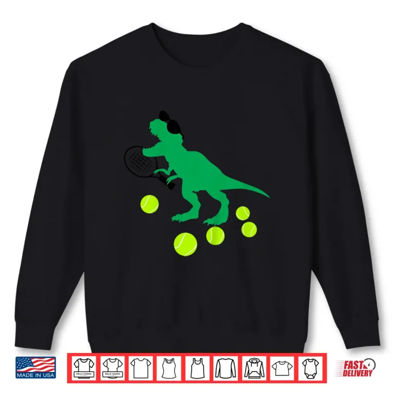Sweatshirt Dinosaur For Toddler And Baby Tennis Dino Lover Graphic Shirt