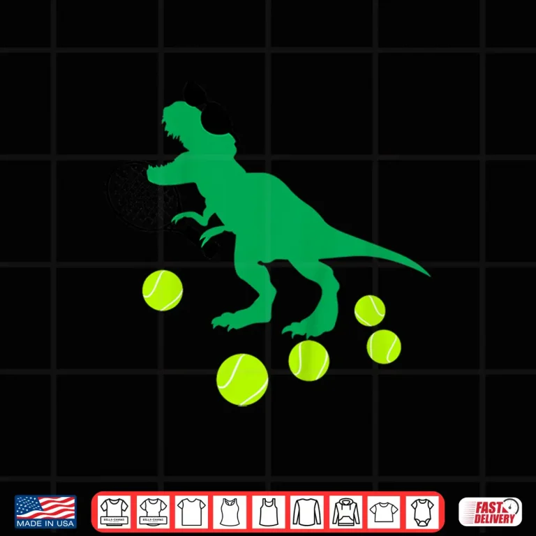 Design Dinosaur For Toddler And Baby Tennis Dino Lover Graphic Shirt