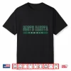 Green Vintage Text North Dakota Tennis Regional Aesthetic Shirt