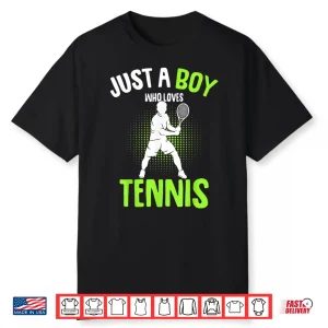 Just A Youth Who Loves Tennis Player Professional Graphic Shirt