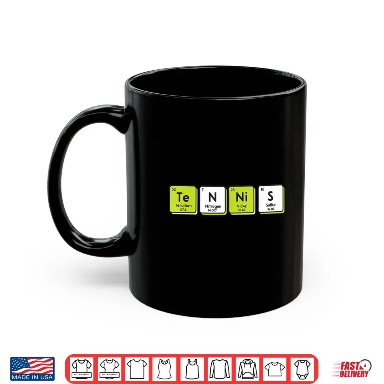 Mug Periodic Table Elements Tennis Player Coach Humor Funny Shirt