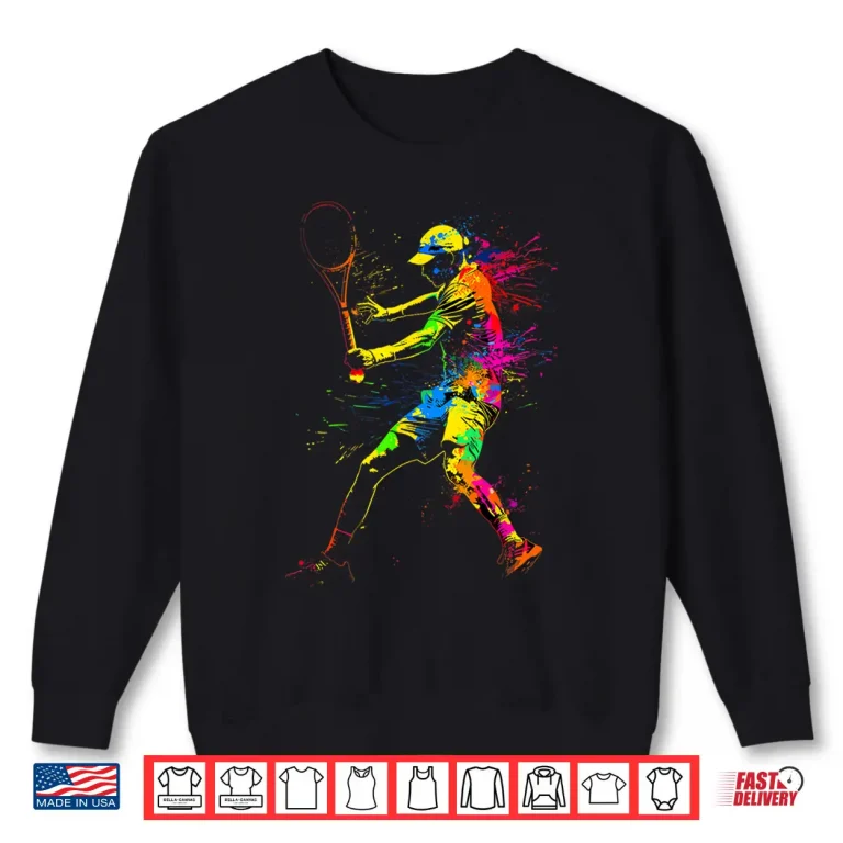 Sweatshirt Professional Athletic Tennis Player Youth Modern Graphic Shirt