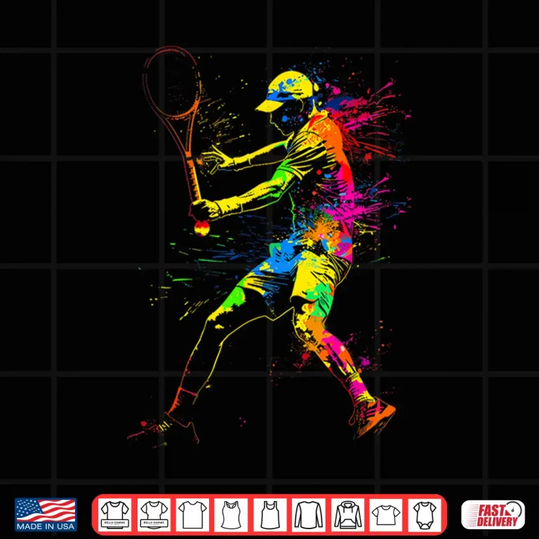 Design Professional Athletic Tennis Player Youth Modern Graphic Shirt