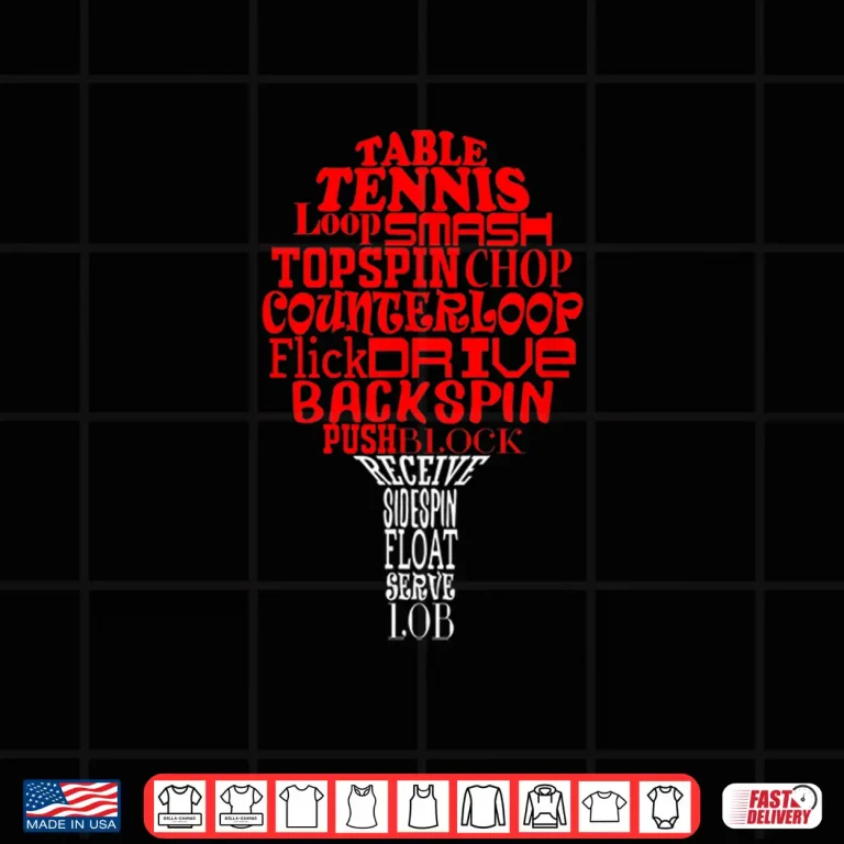 Design Word Cloud Design Table Tennis Professional Graphic Shirt