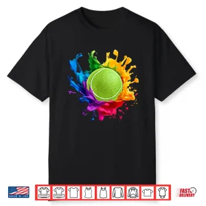 Colorful Sports Gear Tennis Professional Athletic Graphic Design Shirt