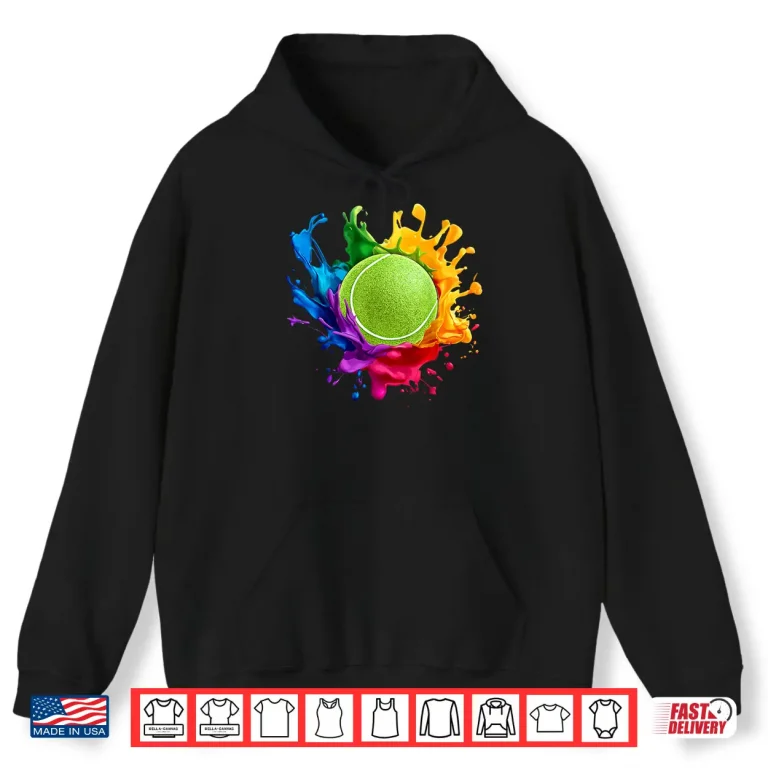 Hoodie Colorful Sports Gear Tennis Professional Athletic Graphic Design Shirt