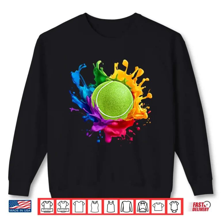 Sweatshirt Colorful Sports Gear Tennis Professional Athletic Graphic Design Shirt