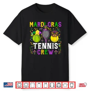Crew Masked Beads Mardi Gras Tennis Player Team Graphic Shirt