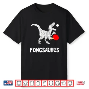 Dinosaurs Dino T Rex Ping Pong Table Tennis Animal Graphic Shirt