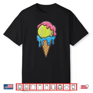 Drip Ice Cream Cone Sprinkles Tennis Drippy Youth Shirt