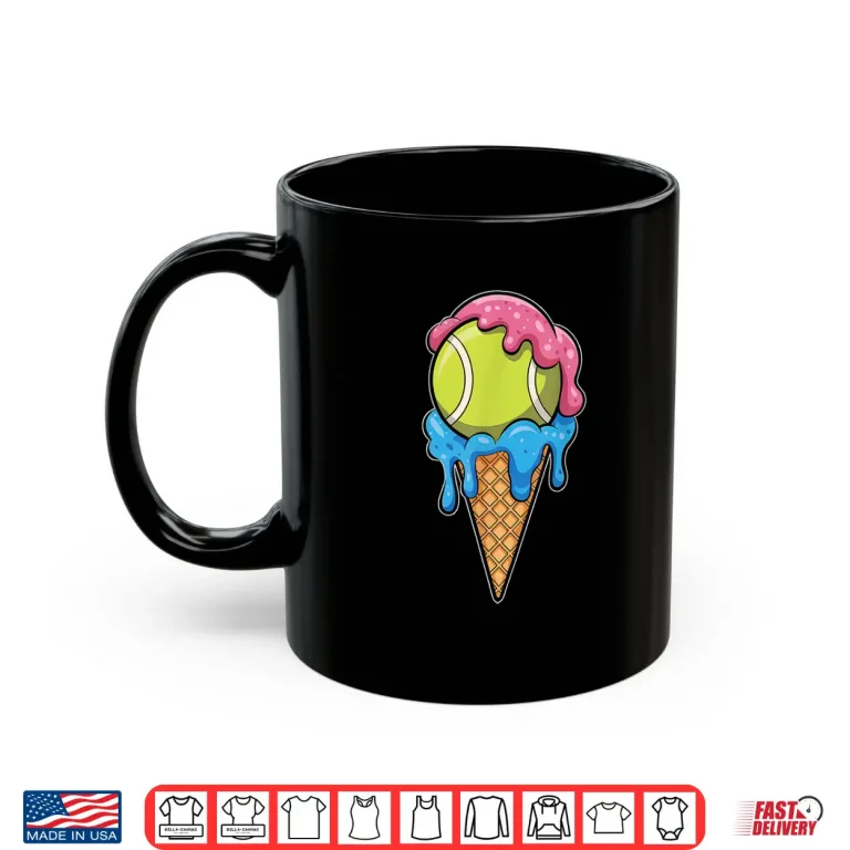Mug Drip Ice Cream Cone Sprinkles Tennis Drippy Youth Shirt