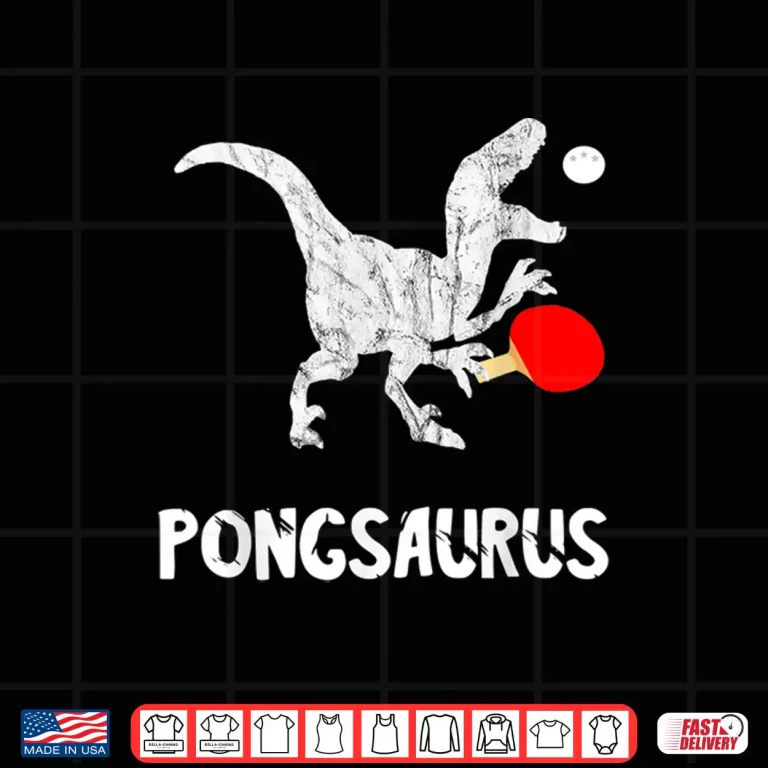 Design Dinosaurs Dino T Rex Ping Pong Table Tennis Animal Graphic Shirt