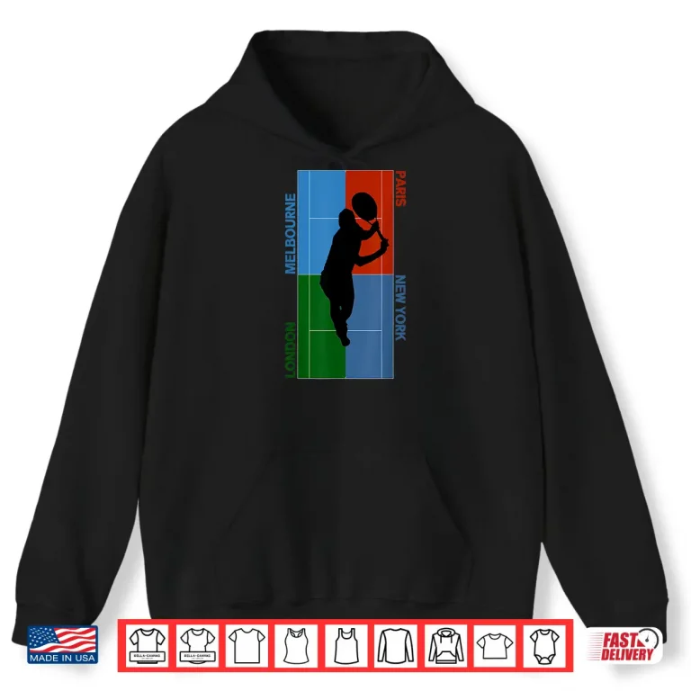 Hoodie Grand Slam Courts Tennis Professional Athletic Graphic Shirt