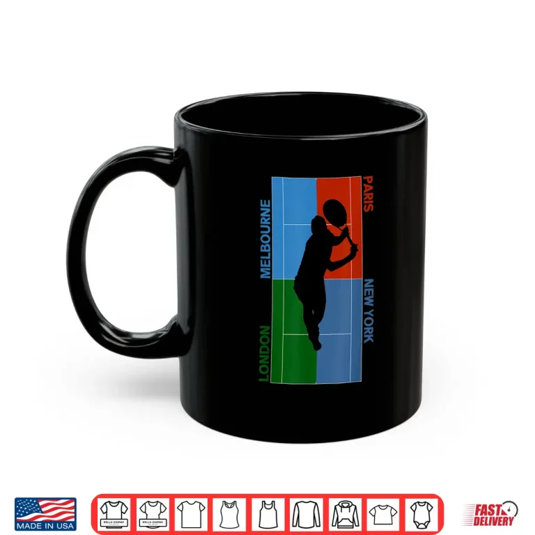 Mug Grand Slam Courts Tennis Professional Athletic Graphic Shirt