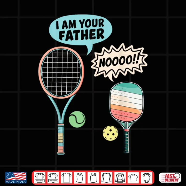 Design I Am Your Father Tennis Parody Racket Professional Humor Shirt
